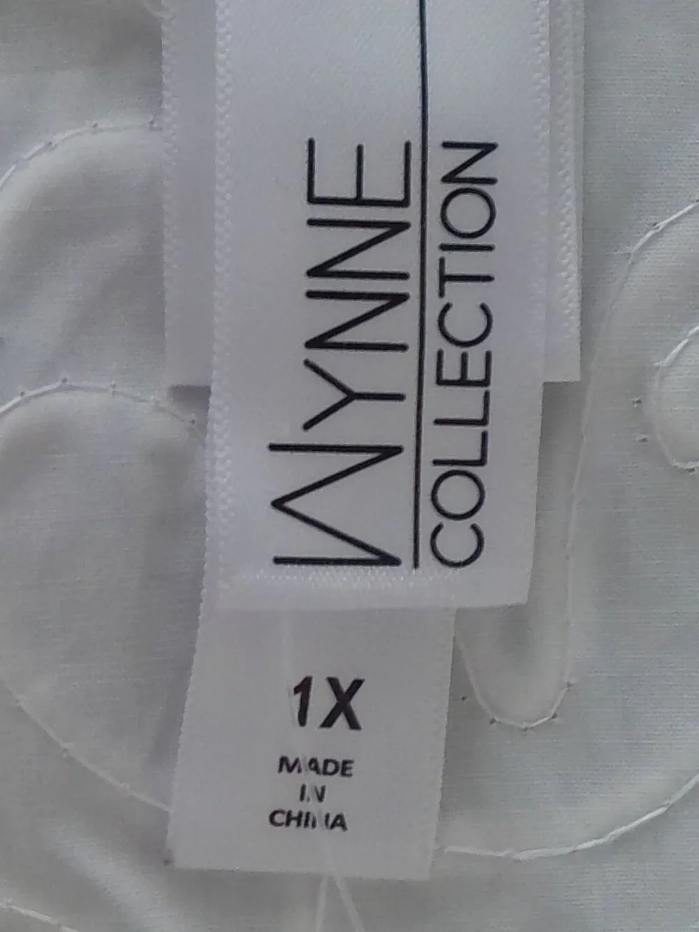 WYNNE COLLECTION NWT Lg Slve Button Up Cream w/All Decorative Applique Blouse 1X - Picture 7 of 12